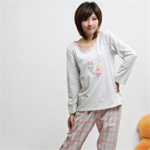 靓舒帛世家 2011春装 卡通休闲女士针织棉家居服套装B0915