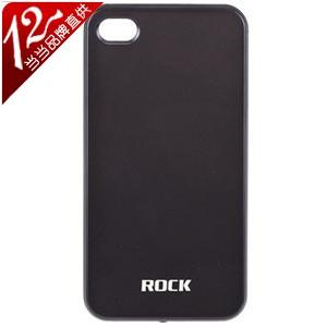 洛克（ROCK）苹果 iphone 4/4S 钛金超薄裸壳 naked shell 钨钢黑