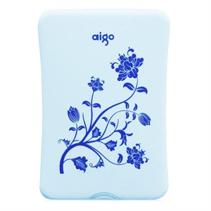[当当销售配送]爱国者（aigo）2.5寸 320G 中国风移动硬盘 HD602 小青花