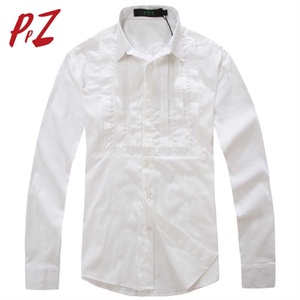 【品牌直供】PPZ男装2011秋装纯棉宫廷流苏褶皱礼服款修身长袖衬衫ks8871