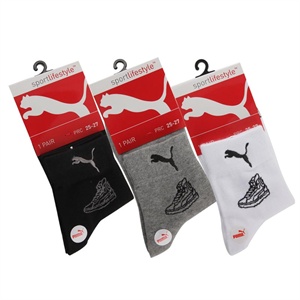 彪马/PUMA 专柜正品 男士绣花运动休闲袜子 短款 三双装