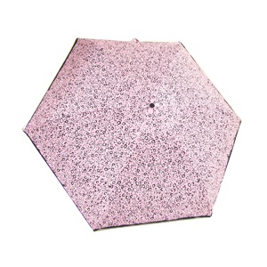 天堂伞 银胶五折超轻 晴雨伞 盈动豹纹 粉色 5503E2-1556 伞