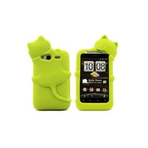 htcg13手机壳g13手机套趴趴猫htc a510e保护套外壳 迪菲猫(绿色)