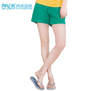 支持货到付款 朗绪 夏季新品 女 性感 宽腰头短裤 222014