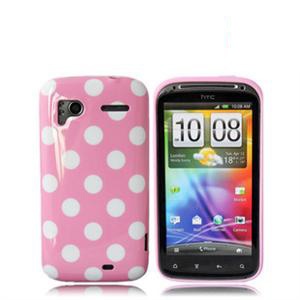htcg14 HTC G14 Z710E手机套手机壳保护套硅胶套波点(浅粉底白点)