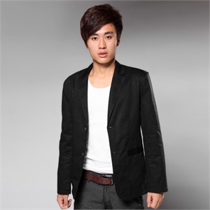 2011新款 纯棉修身两粒单排扣男式小西装2911-B10