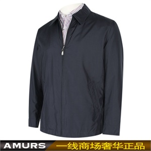 【品牌直供】爱缪斯专柜正品 休闲男夹克 100%桑蚕丝夹克衫 流行欧美风格夹克