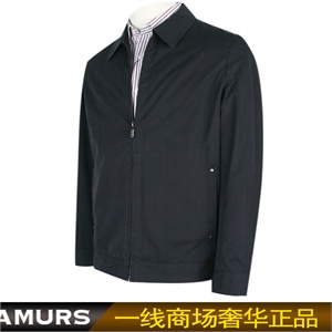 【品牌直供】爱缪斯专柜 男士休闲夹克 棉麻混纺面料 欧美风夹克衫