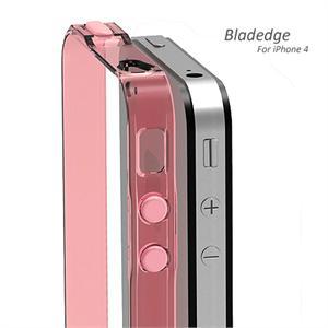 英国 Pinlo BLADEdge iPhone 4 超薄尼龙保护框 Bumper 红色透明