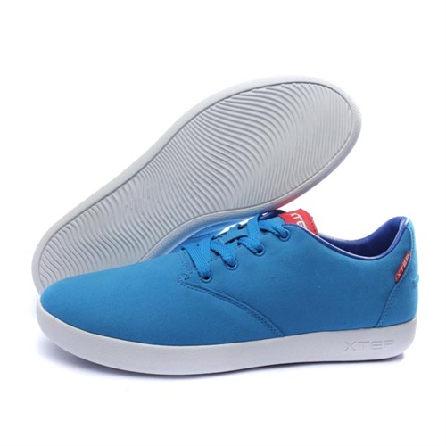 特步 生活特惠男鞋除臭板鞋运动鞋9871193116050509_蓝色,40