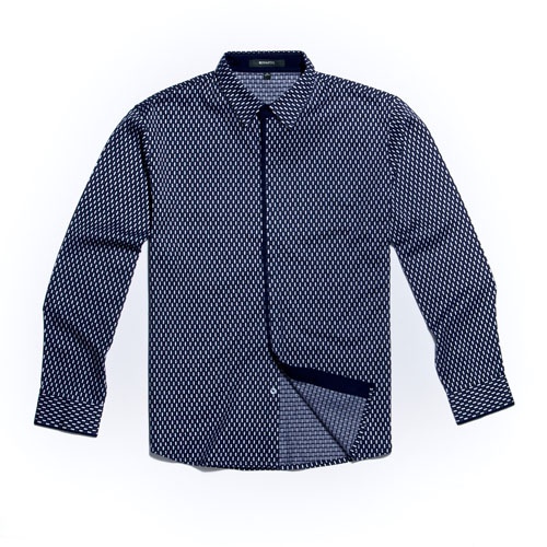 意大利 romaster罗马世家 男棉蓝色格子开衫翻领长袖t恤 rt370213