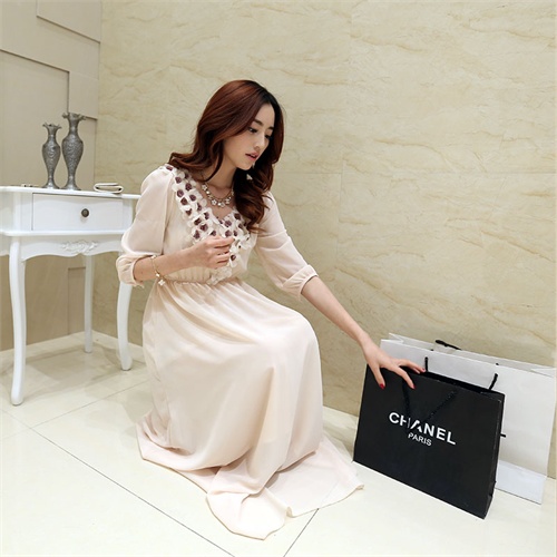 2014新款夏装女连衣裙简约时尚裙子 复古 优雅 韩版女生女士服装衣服