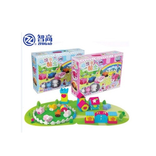 (支持货到付款)智高 12色魔法粘土3d轻质彩泥kk庄园系列-动植物9202