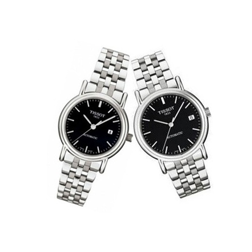 天梭卡森机械情侣对表t95.1.483.51 t95.1.183.51