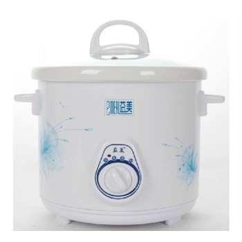 电炖锅 益美ym-d30/t 陶瓷电炖锅 白瓷慢炖锅煲粥煲汤3.0l